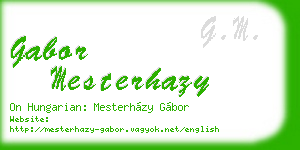 gabor mesterhazy business card